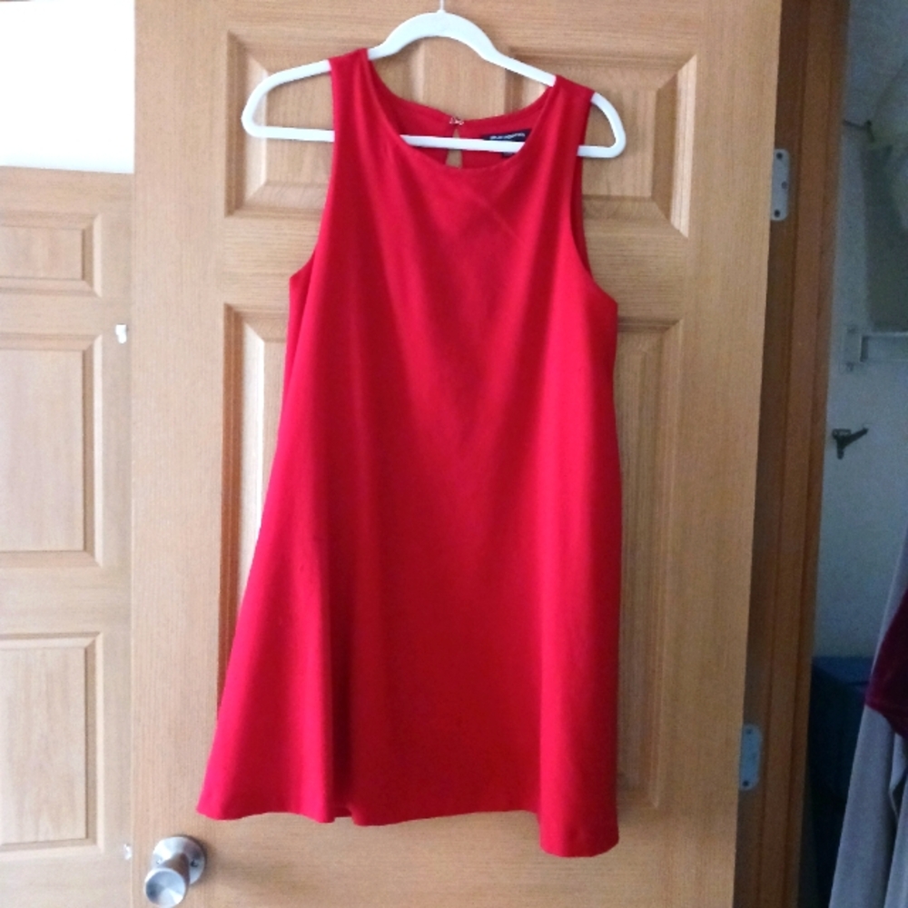 Red knee length dress